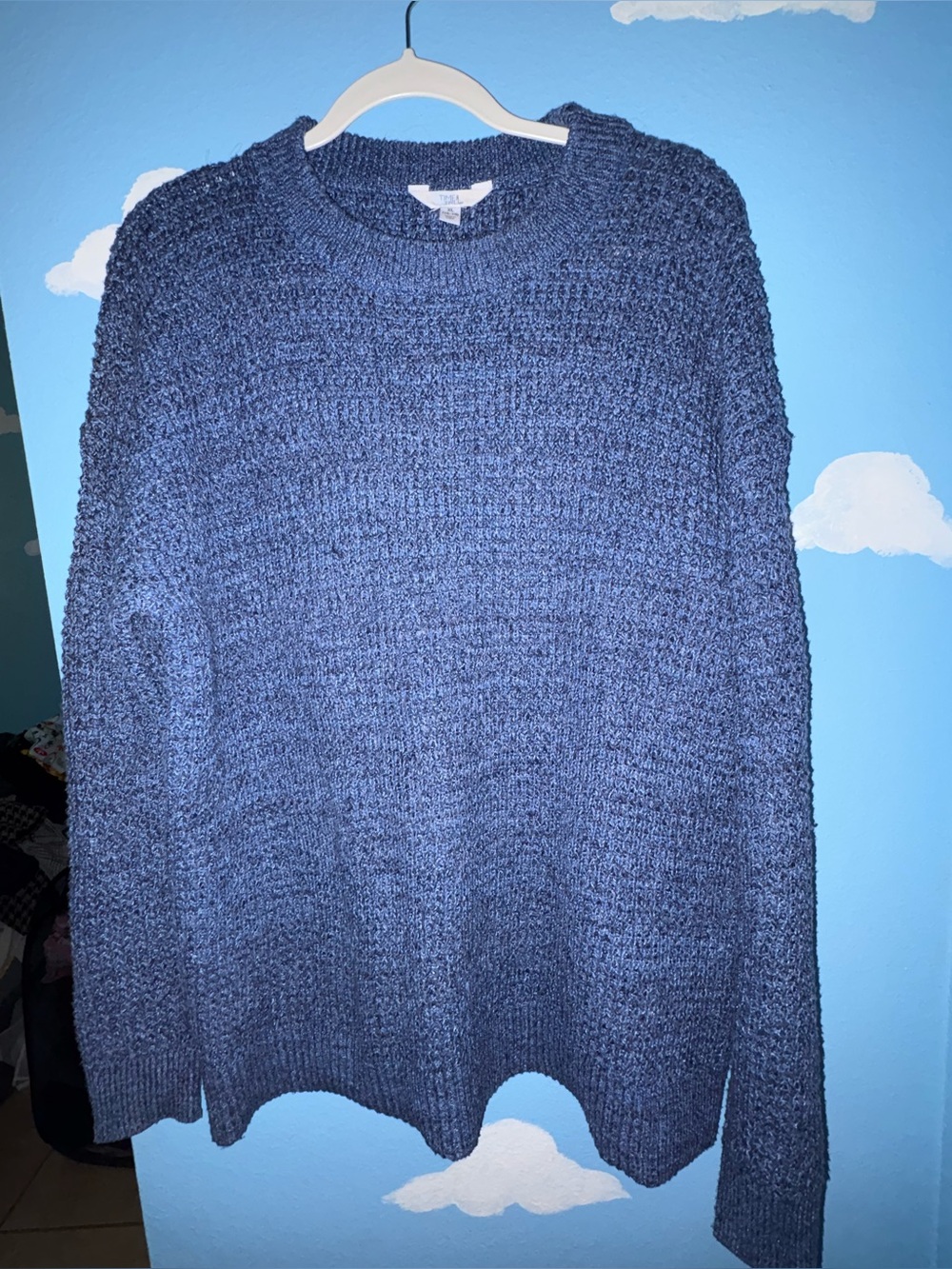 Time and Tru Women's and Women's Plus Waffle Stitch Sweater